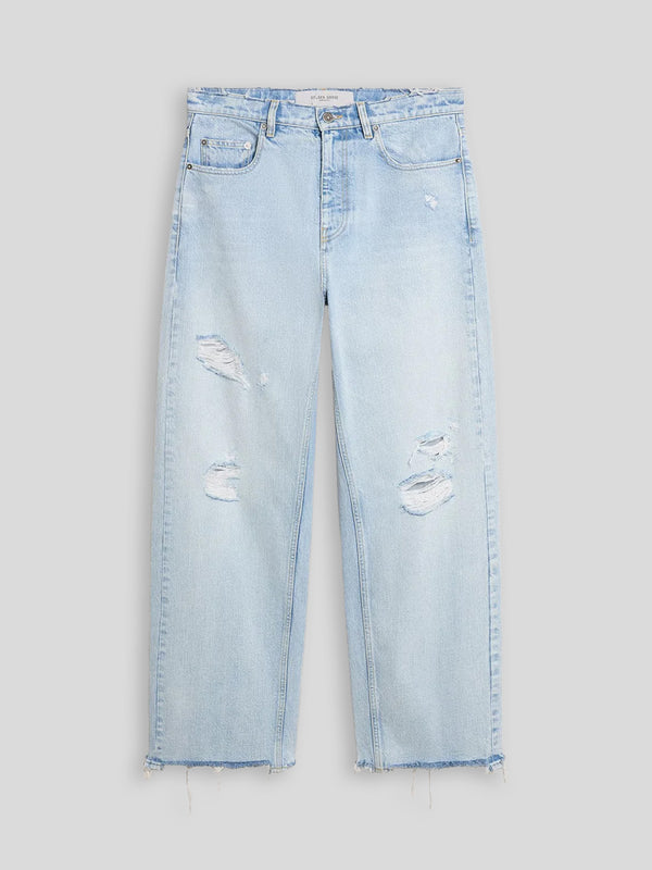 GOLDEN GOOSE TROUSERS P001850 CLOUD BLUE