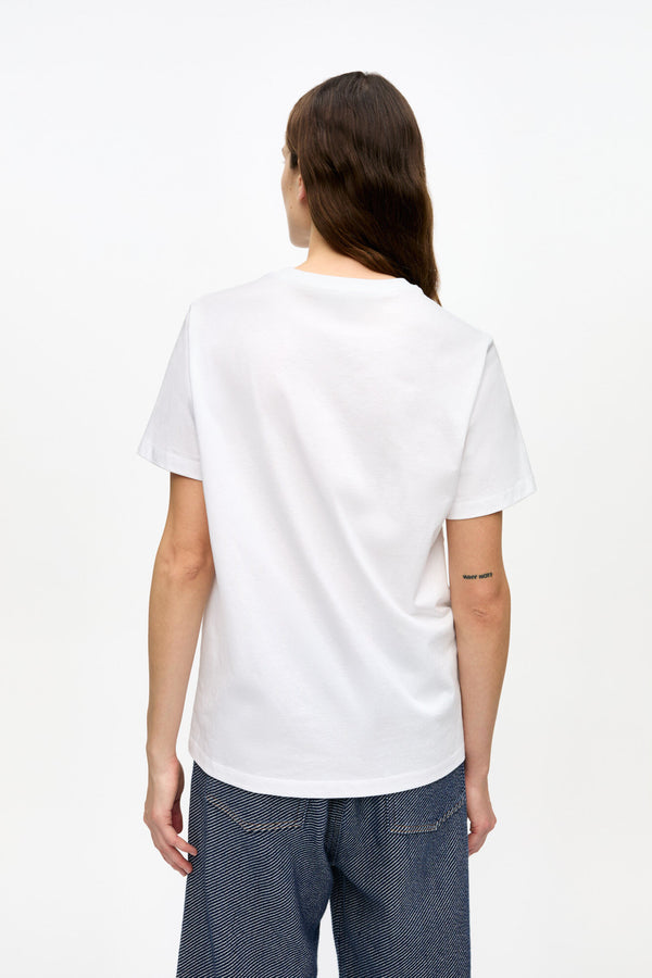 White Jersey Tattoo Lace T-shirt