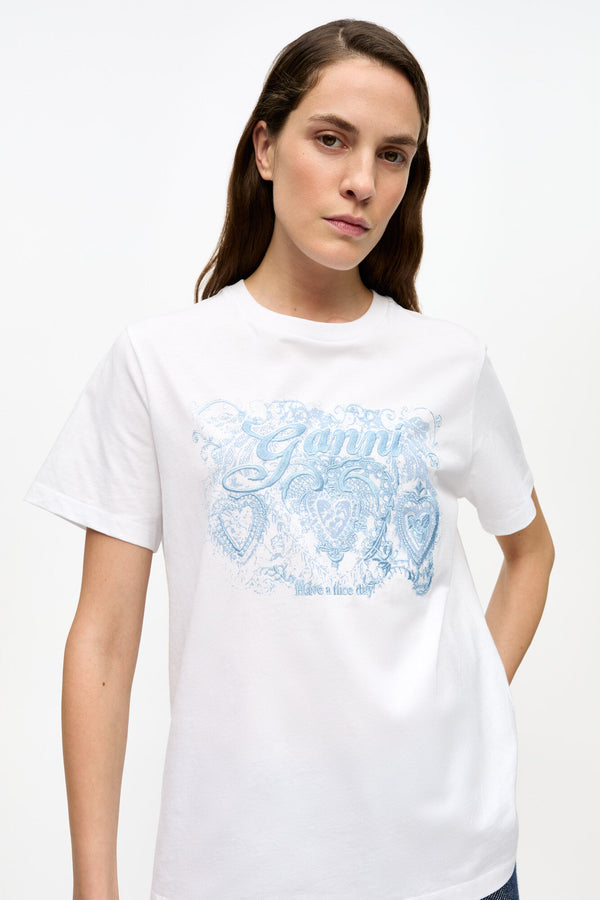 White Jersey Tattoo Lace T-shirt