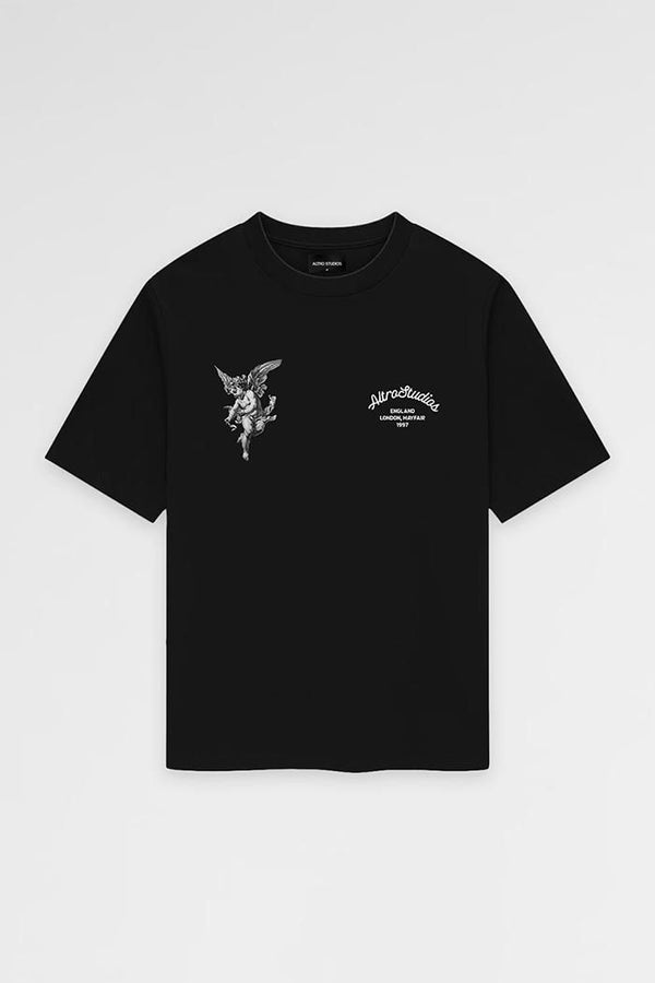ALTRO STUDIOS “CUPID” LOGO PRINT BLACK T-SHIRT