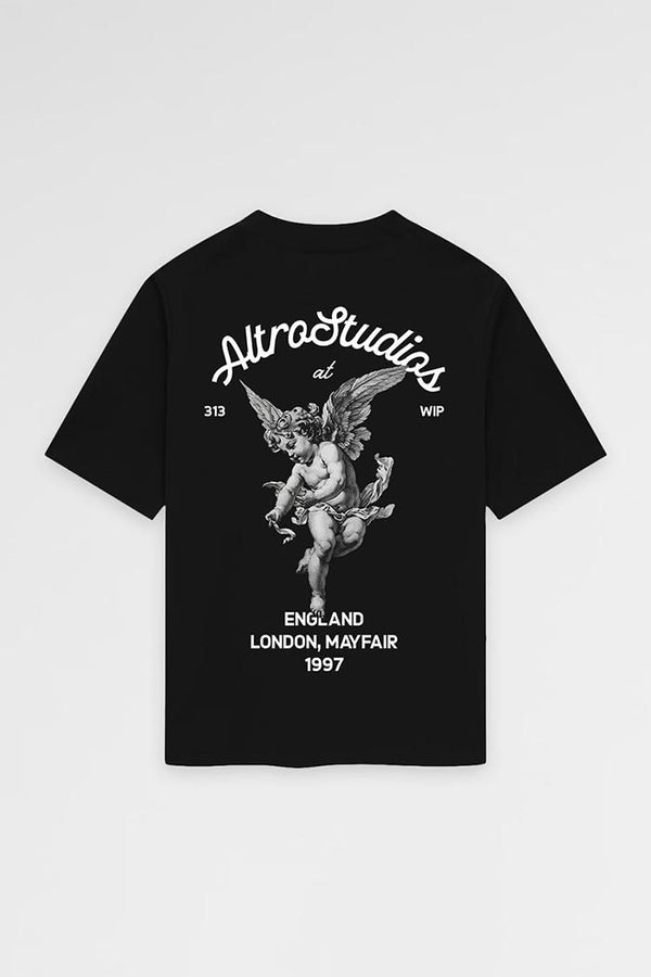 ALTRO STUDIOS “CUPID” LOGO PRINT BLACK T-SHIRT