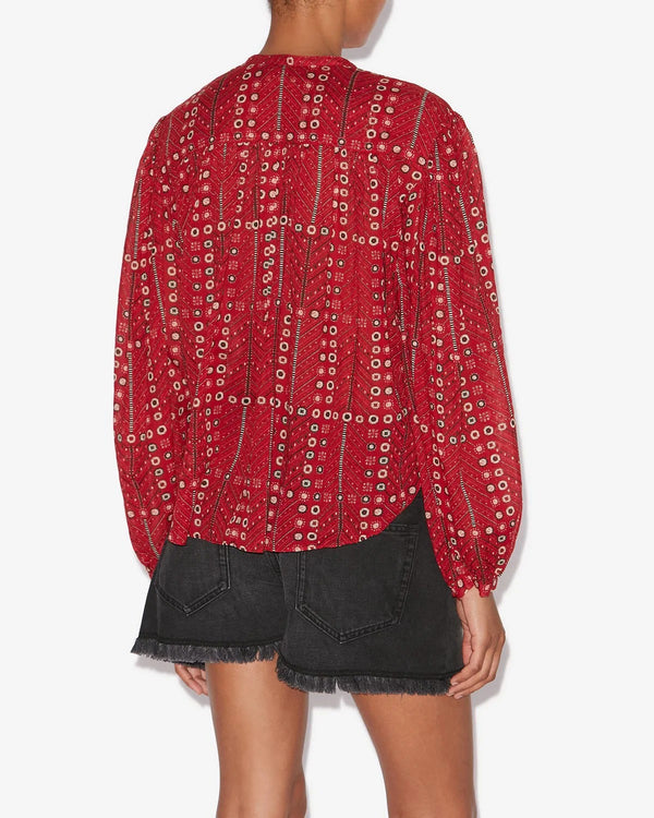 MARANT ETOILE RED SALIKA BLOUSE