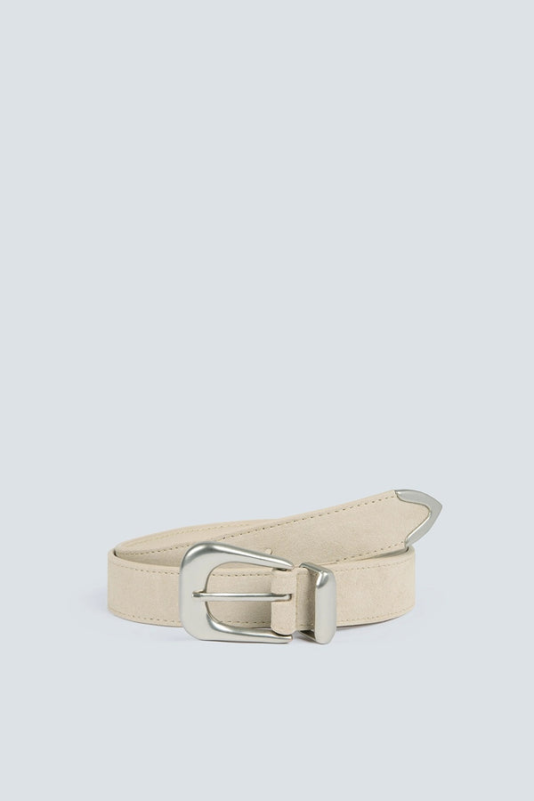 Ailana - Greige leather belt