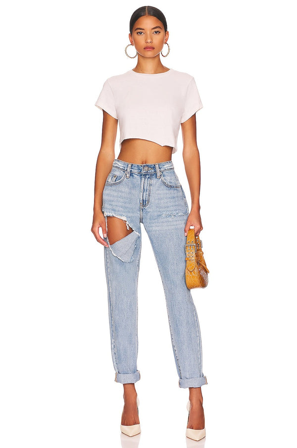 x Hanes Cropped 60's Slim Tee
