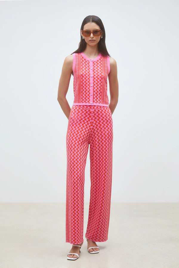 Gablesi - Sleeveless jacquard cardigan