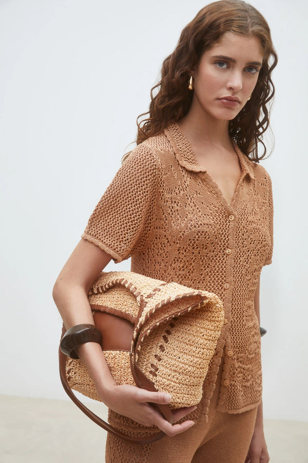 Ginger - Openwork knit blouse