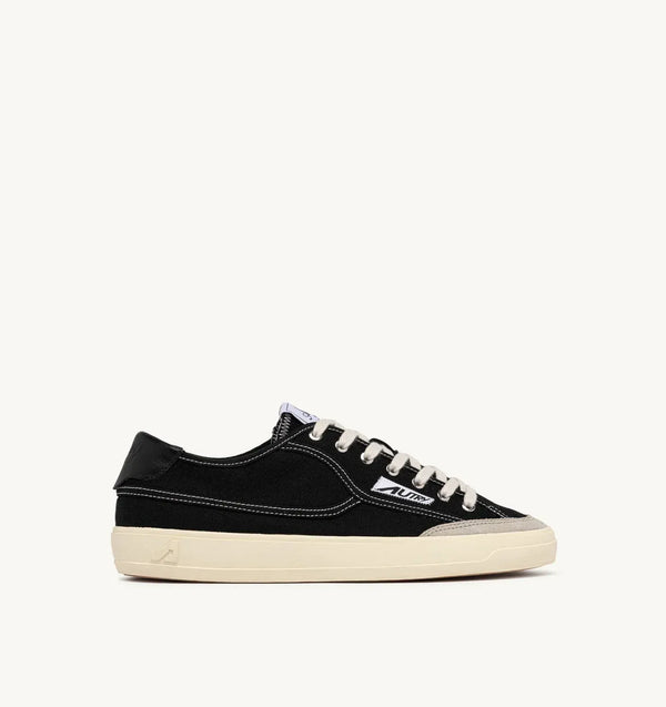 WINDSCAPE LOW MAN CU01 CANVAS/SUEDE/LEATHER BLACK