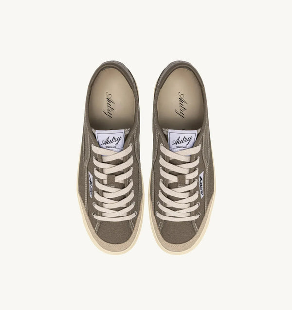 WINDSCAPE LOW MAN CU03 CANVAS/SUEDE/LEATHER MILITARY