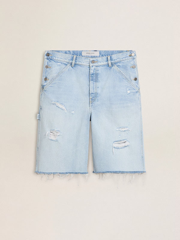 GOLDEN GOOSE SHORTS P001850 CLOUD BLUE
