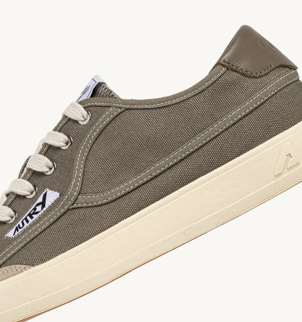 WINDSCAPE LOW MAN CU03 CANVAS/SUEDE/LEATHER MILITARY
