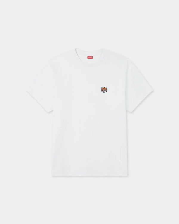 'KENZO Happy Tiger' embroidered T-shirt in cotton-  OFF WHITE