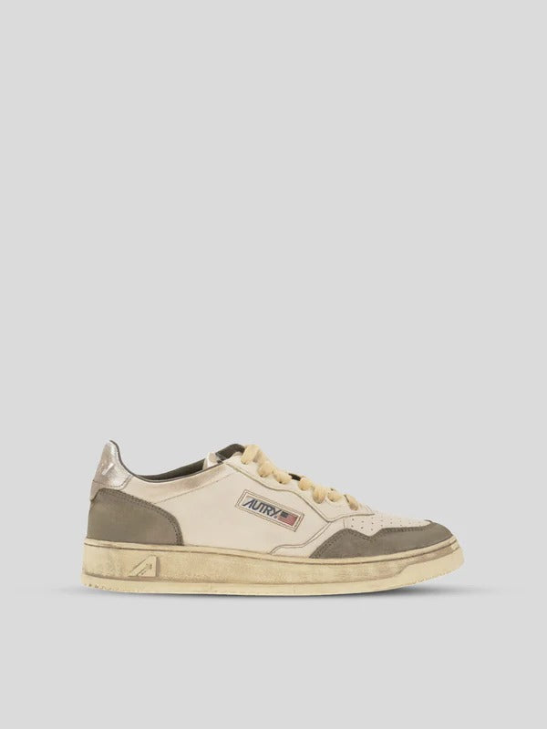 SUP VINT LOW MAN LS10 LEATHER/SUEDE LIZARD/SILVER
