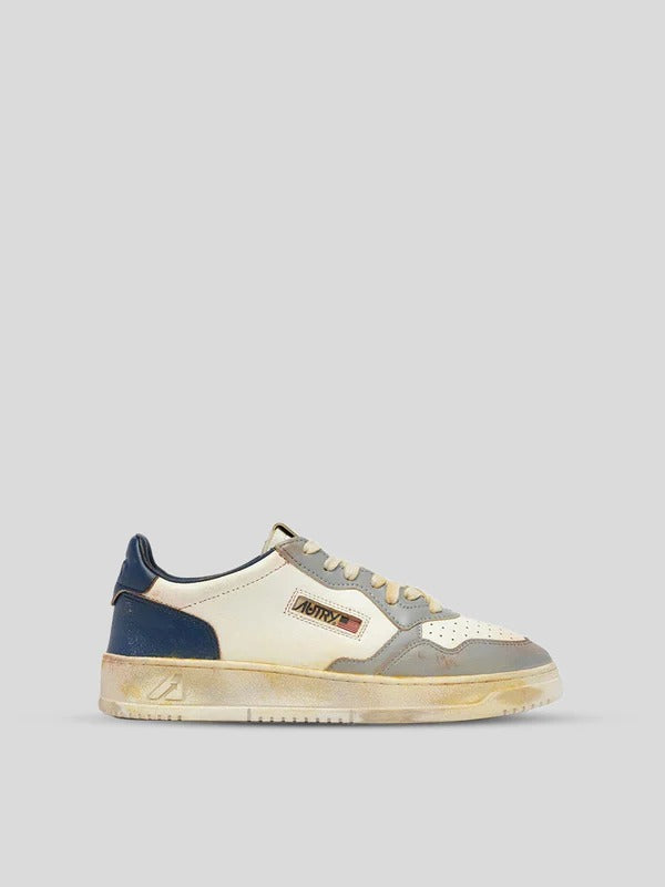 SUP VINT LOW MAN SV09 LEATHER/LEATHER ENSIGNE BLUE/WHITE/LIMESTONE
