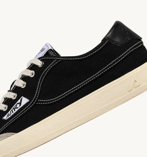 WINDSCAPE LOW MAN CU01 CANVAS/SUEDE/LEATHER BLACK