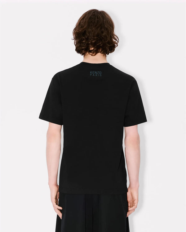 'KENZO Happy Tiger' embroidered T-shirt in cotton - Black
