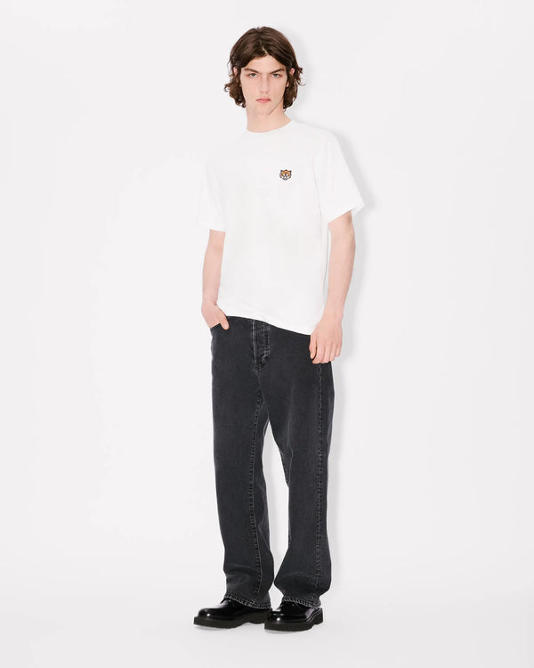 'KENZO Happy Tiger' embroidered T-shirt in cotton-  OFF WHITE