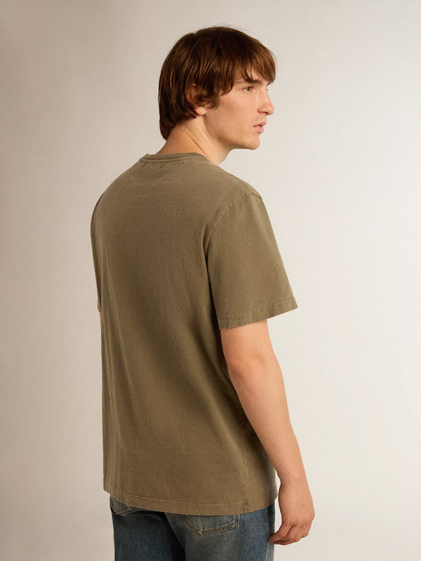 GOLDEN GOOSE T-SHIRT P000671 DUSTY OLIVE