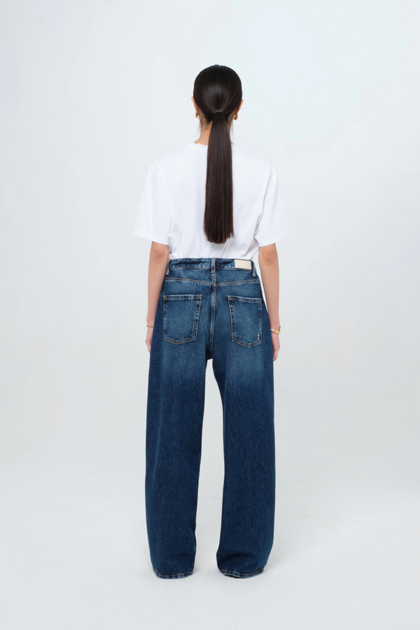 ICON DENIM - Poppy - Women's Wide Leg Jeans Dark Blue