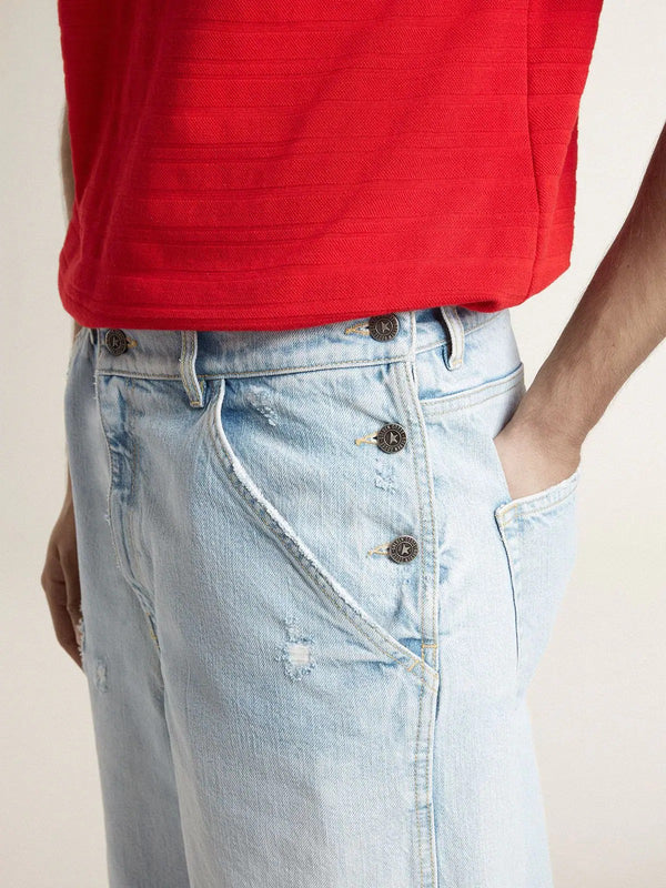 GOLDEN GOOSE SHORTS P001850 CLOUD BLUE