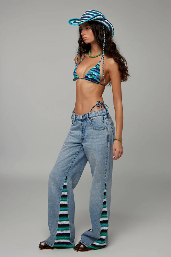 WAVE CROCHET JEANS