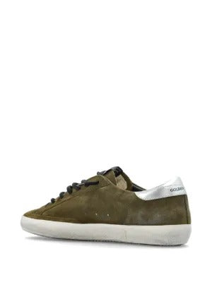 GOLDEN GOOSE - SUPER-STAR STAR-PATCH SNEAKERS OLIVE GREEN