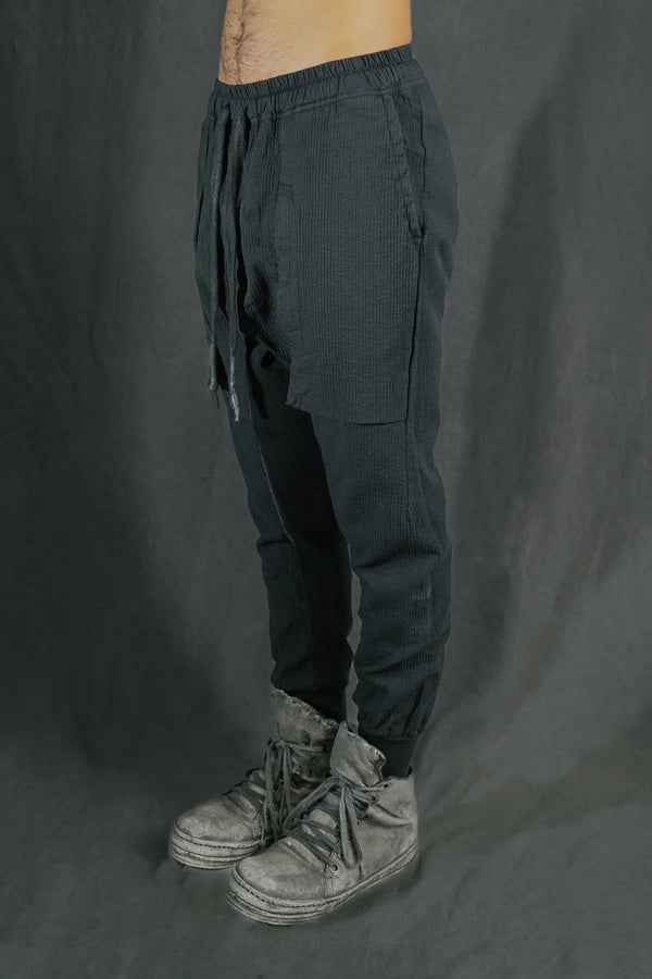 ISAACSELLAM - GUSSETPANTS STRIPE NOIR