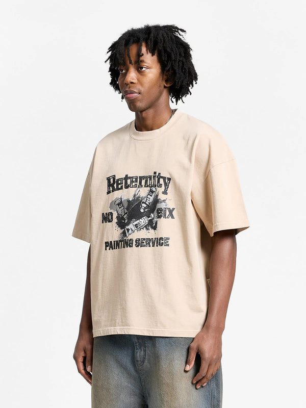 RETERNITY PAINTING SERVICE T-SHIRT SAND