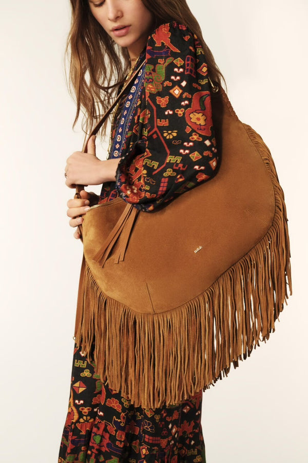 BASH SAC XL FRANGES SUEDE SWING