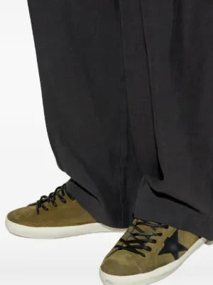 GOLDEN GOOSE - SUPER-STAR STAR-PATCH SNEAKERS OLIVE GREEN