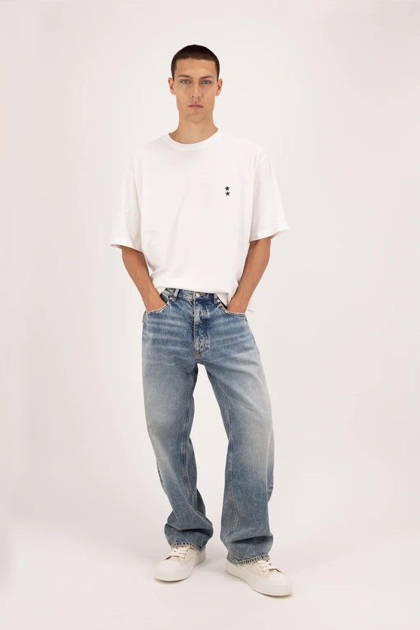 ICON DENIM - WILL - MEN'S WIDE LEG JEANS SMOKE BLUE