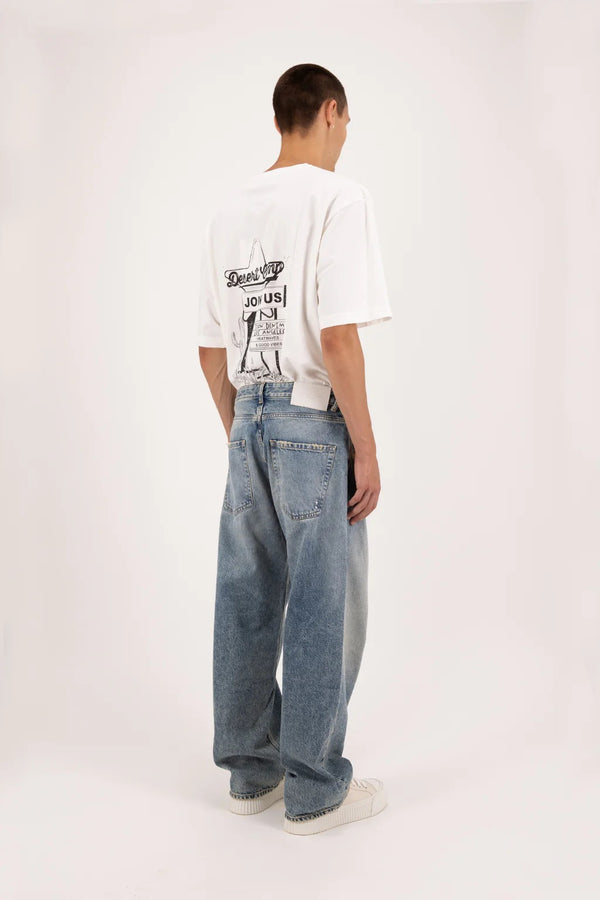 ICON DENIM - WILL - MEN'S WIDE LEG JEANS SMOKE BLUE