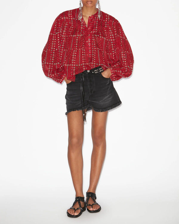 MARANT ETOILE RED SALIKA BLOUSE