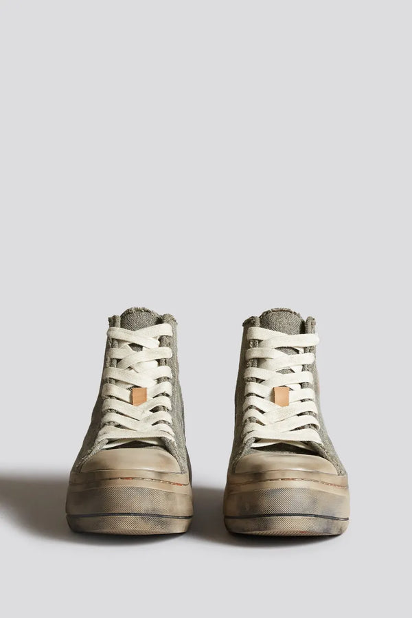 R13 - KURT HIGH TOP SNEAKER - WASHED OLIVE