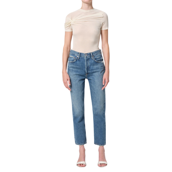 AGOLDE Riley High Rise Straight Crop Jean - Frequency