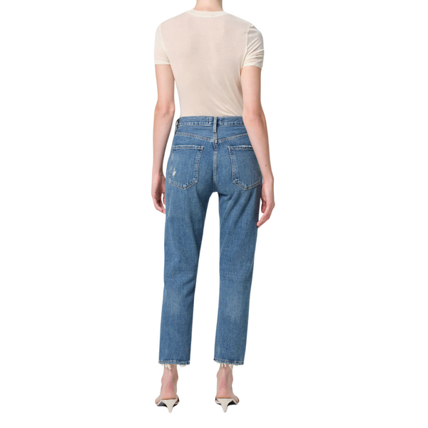 AGOLDE Riley High Rise Straight Crop Jean - Frequency