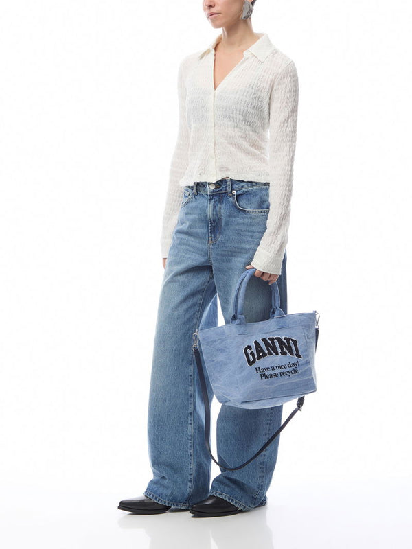 GANNI Small Easy Shopper Washed